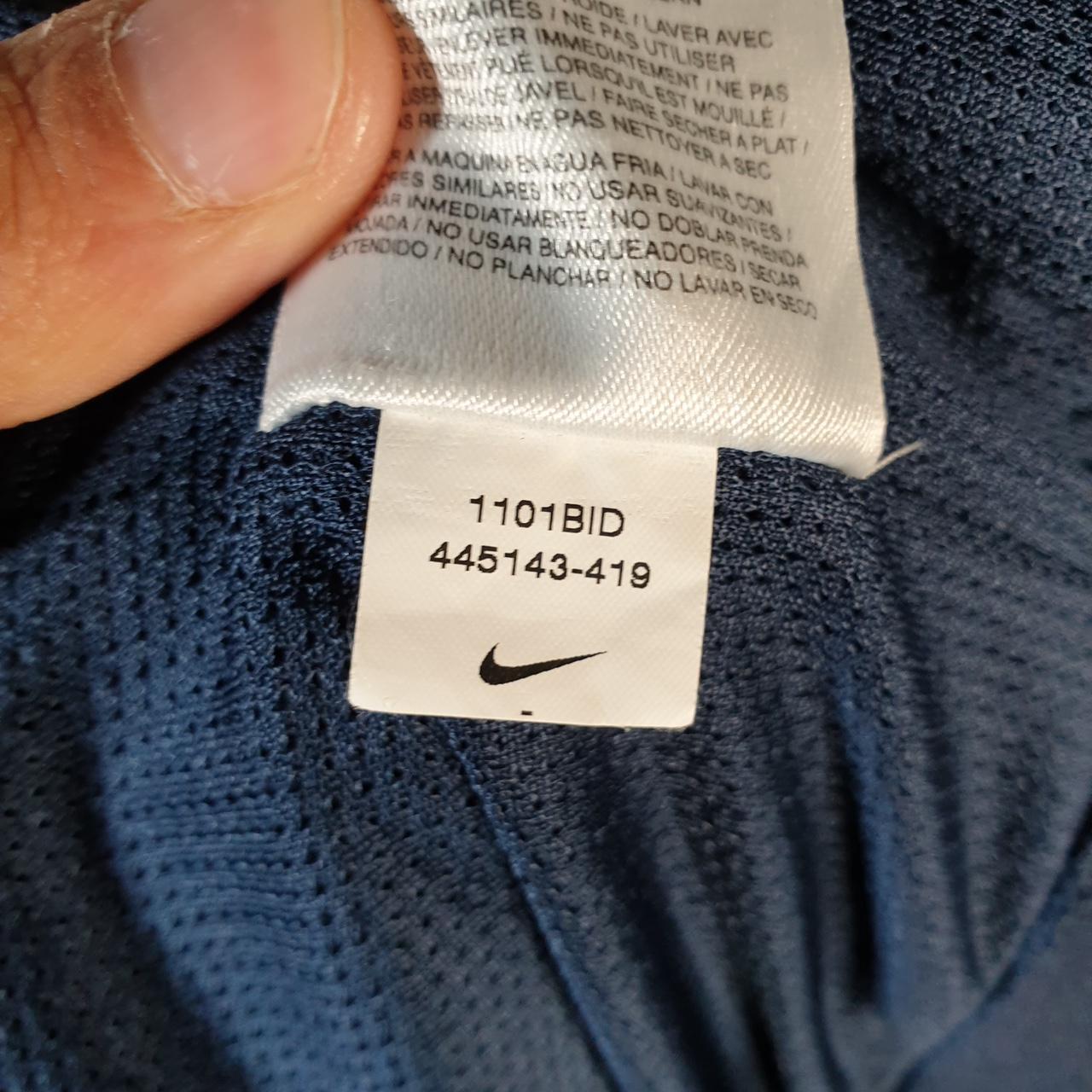 Vintage Nike Dri Fit Windbreaker Track Jacket Mens Large Blue USA Swoosh Full Zip
