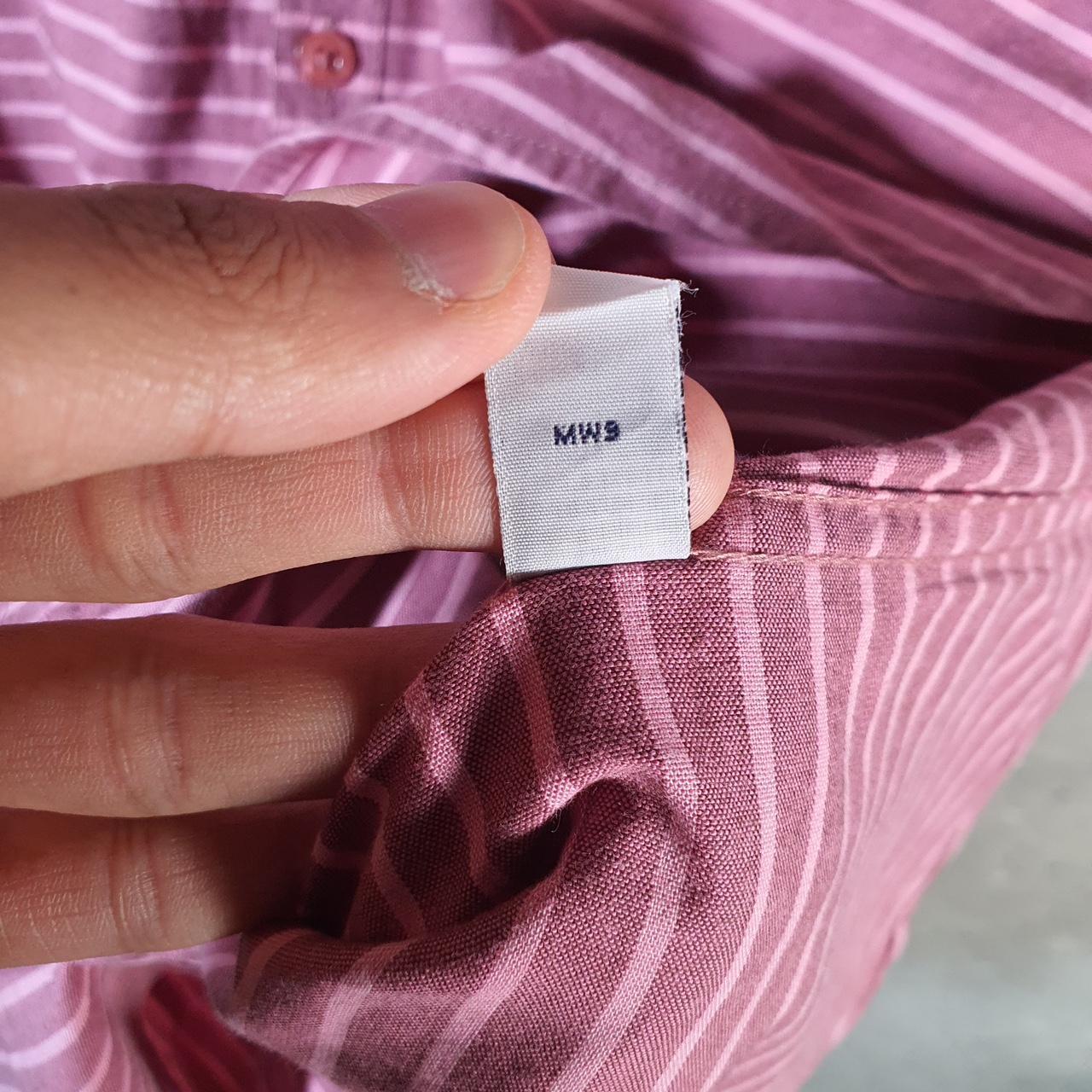 Vintage Ralph Lauren Button Down Shirt Men’s Large Pink Striped Slim Fit Cotton Pony