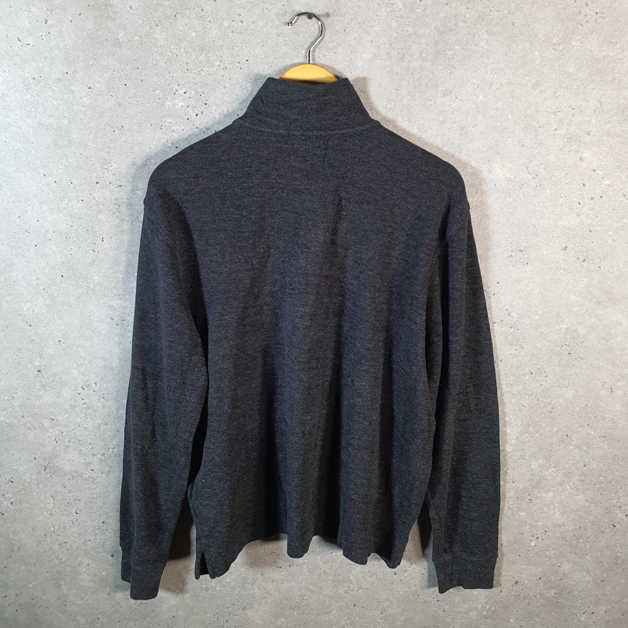 Vintage Ralph Lauren Polo 1/4 Zip Estate Rib Sweatshirt Men’s Medium Grey Pullover Pony C8843