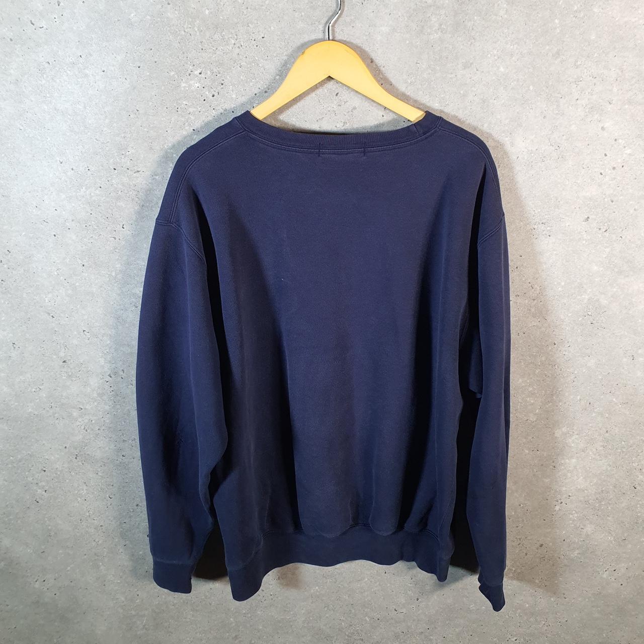 Vintage Ralph Lauren Polo Sweatshirt Men’s XL Navy Blue Boxy Baggy Cotton Pullover Pony