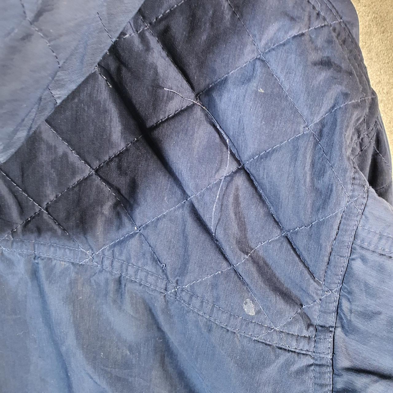 Vintage L.L. Bean Outdoors Jacket Womens Large Blue 1/4Button Waterproof Hooded