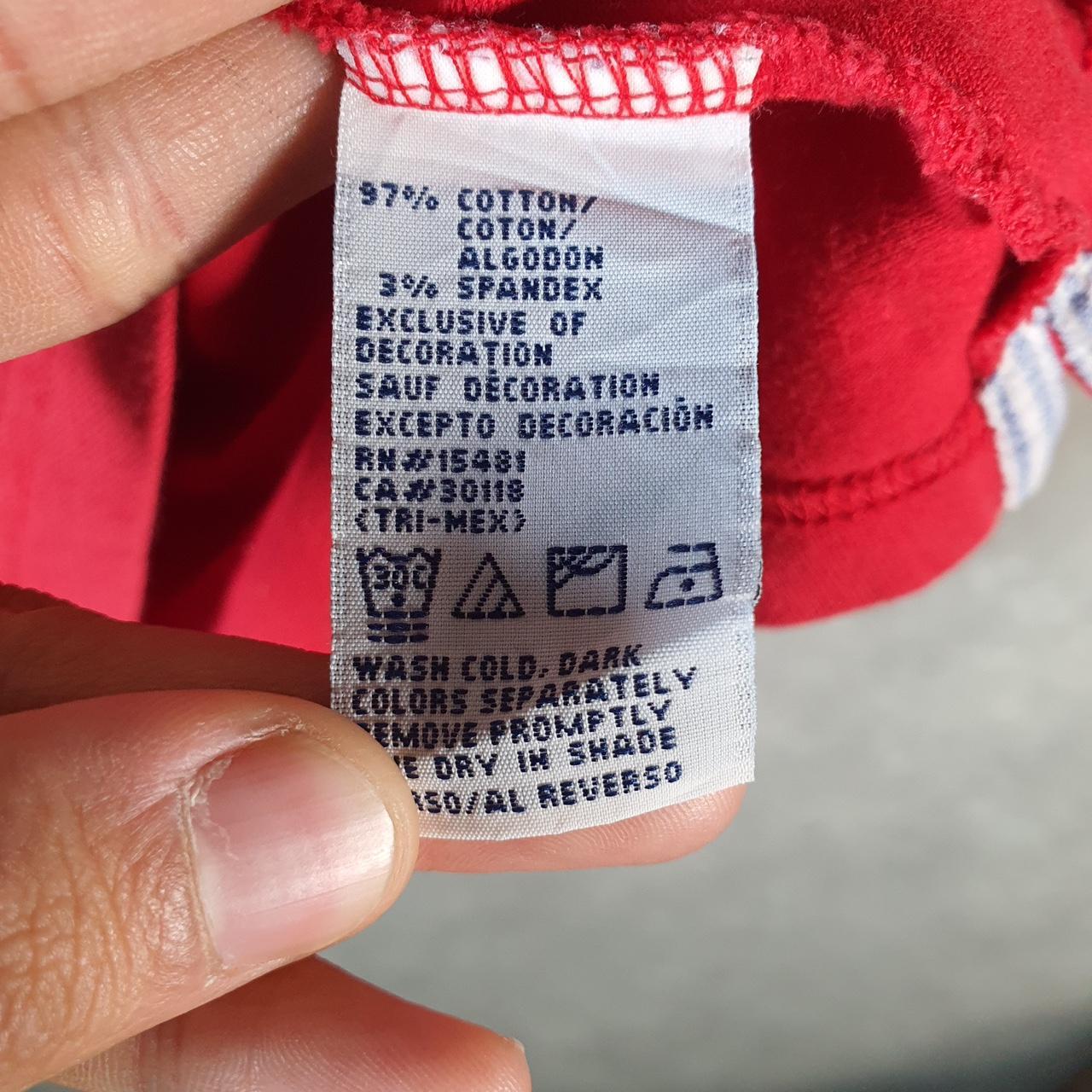 Vintage Tommy Hilfiger Polo Shirt Womens Large Red Custom Fit Embroidered Logo