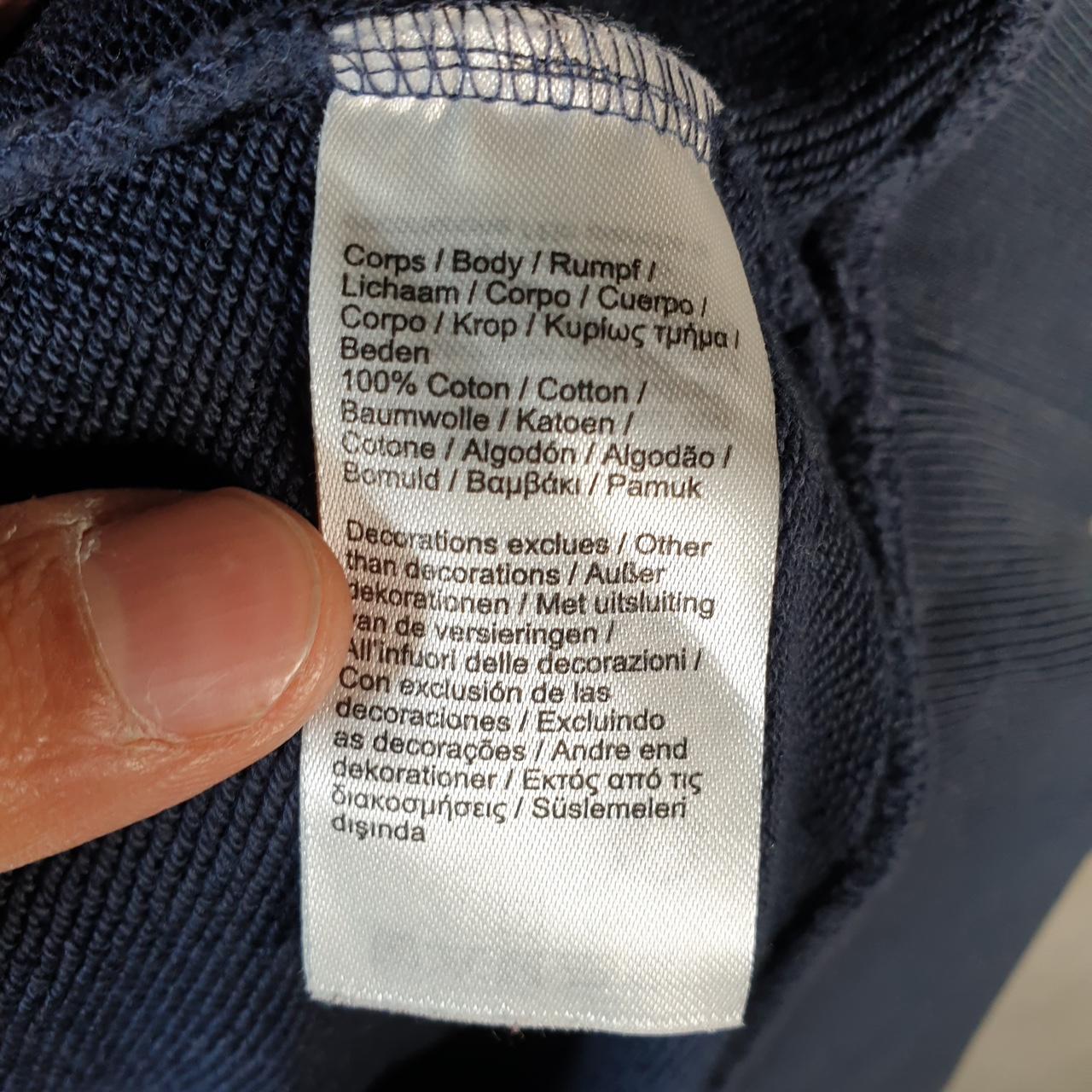 Vintage Lacoste Sweatshirt Men’s Large Navy Blue Pullover Logo Y2K Jumper Logo