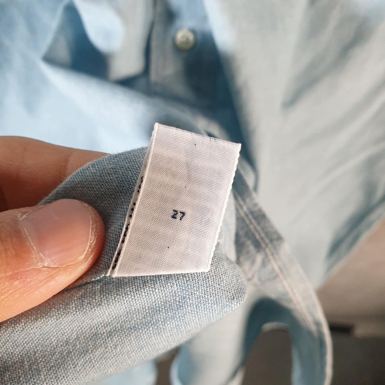 Vintage Ralph Lauren Button Down Shirt Men’s Small Blue Big Shirt Short Sleeve Pony