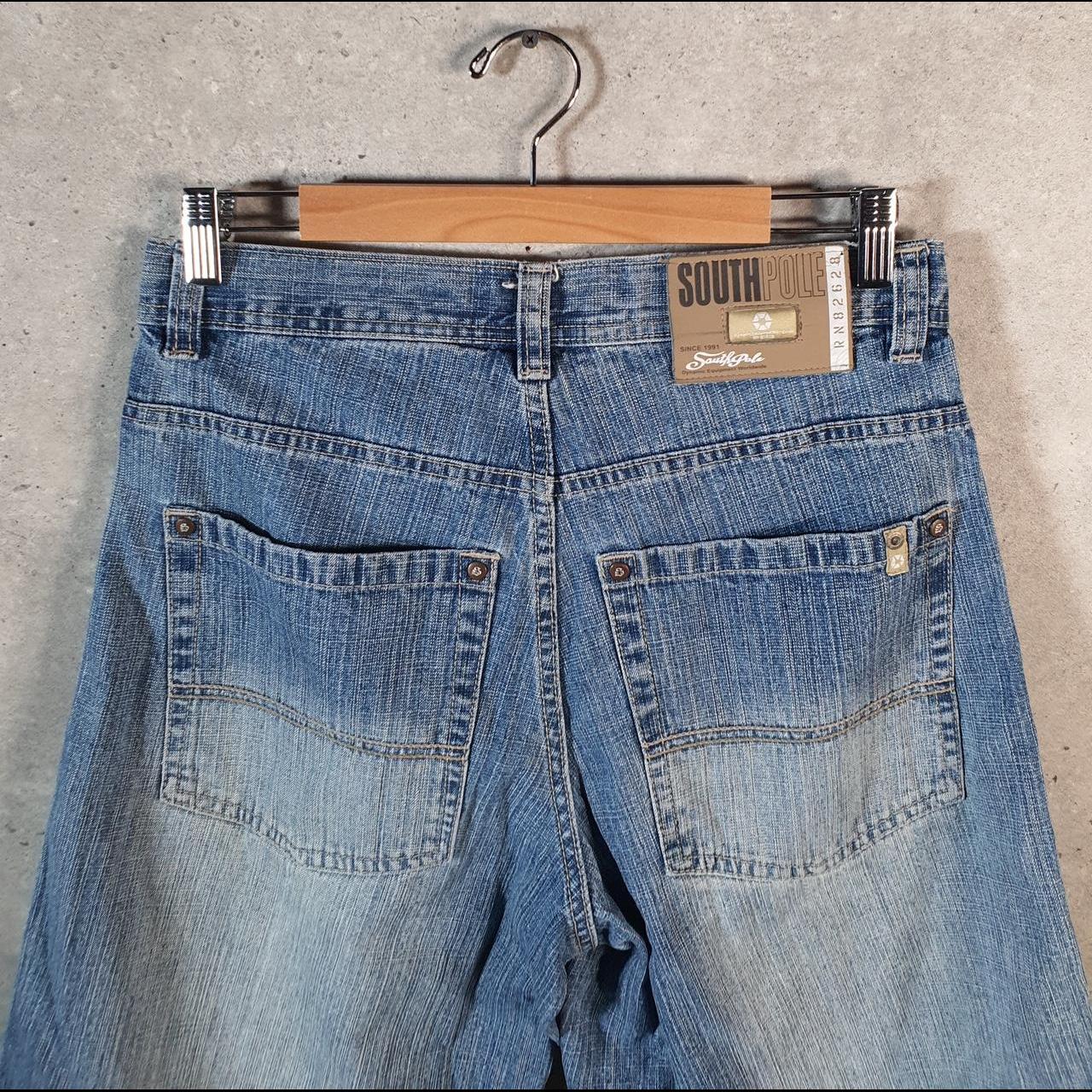 Vintage Southpole Baggy Y2K Hip Hop Jeans Shorts Jorts Mens W30 Blue Denim USA A4468