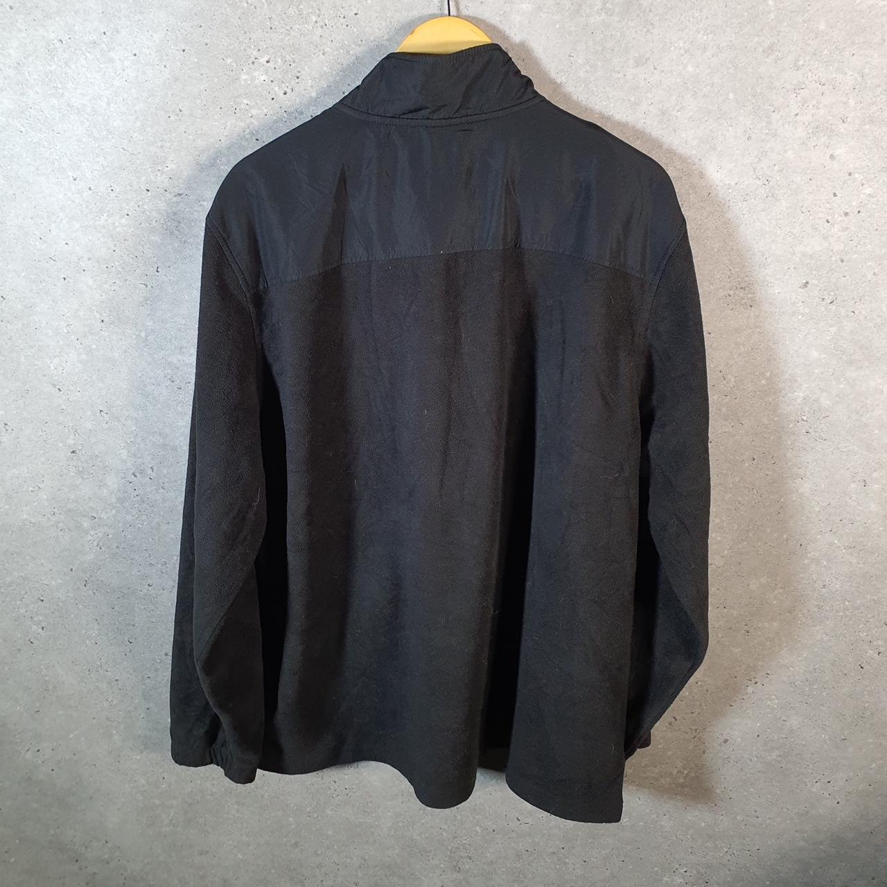 Vintage Starter Full Zip Fleece Sweatshirt Mens 2XL Black Logo Winter