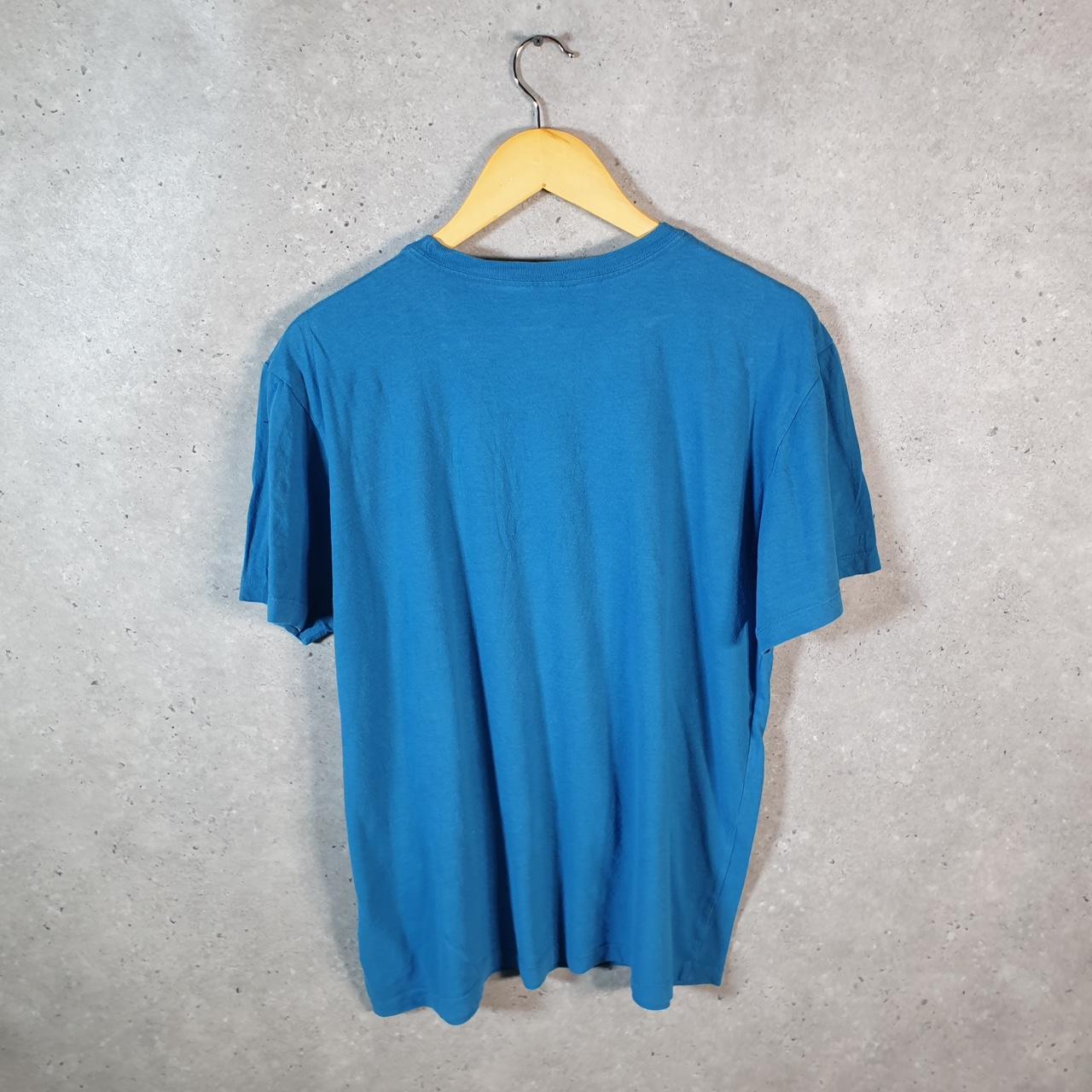 Vintage The North Face TNF Spellout T Shirt Shirt Men’s Medium Blue Logo Athletic C9601