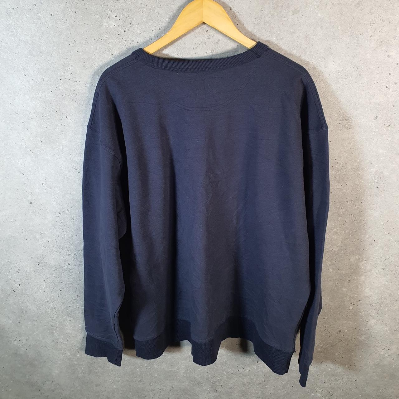Vintage Champion Sweatshirt Men’s 2XL Navy Blue USA Pullover Spellout Logo