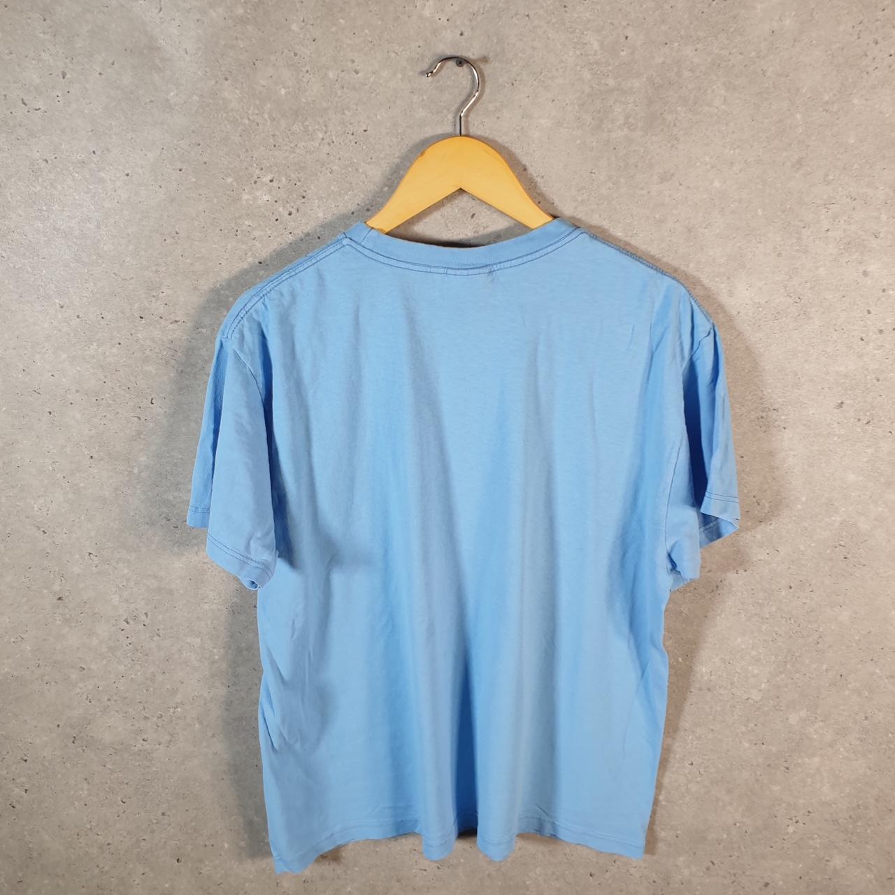 Vintage Bird Flamingo Swan Graphic 90s USA Single Stitch T Shirt Men’s Medium Blue