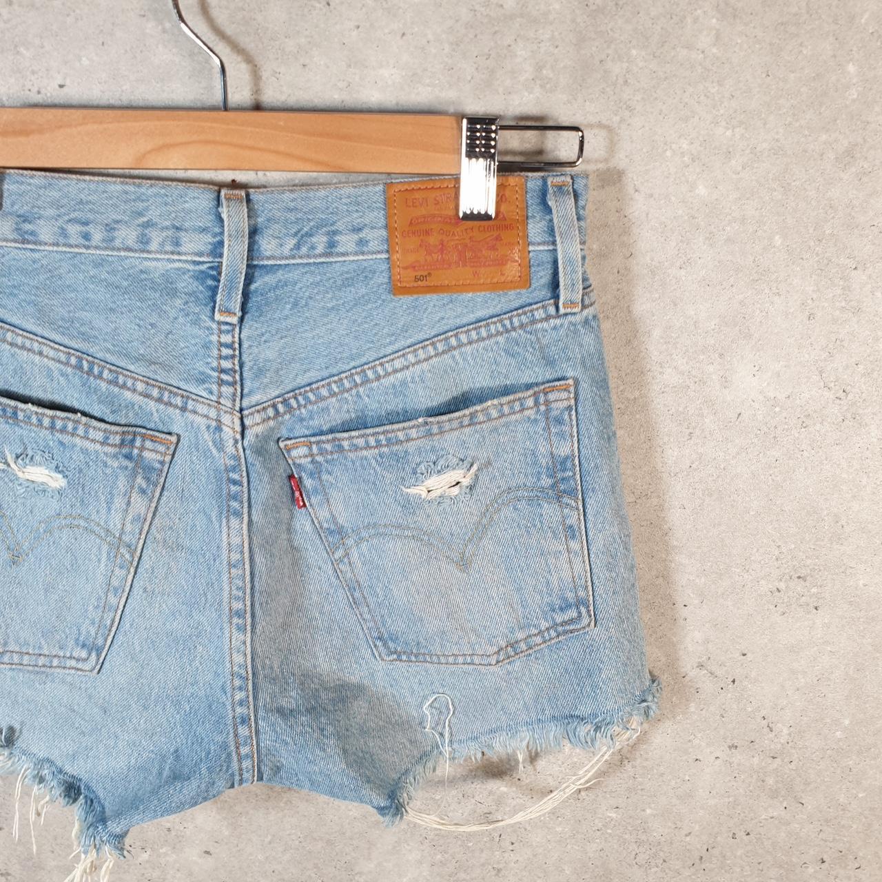 Vintage Levi’s 501 Baggy Shorts Jorts Cargo Womens W24 Blue Relaxed Denim