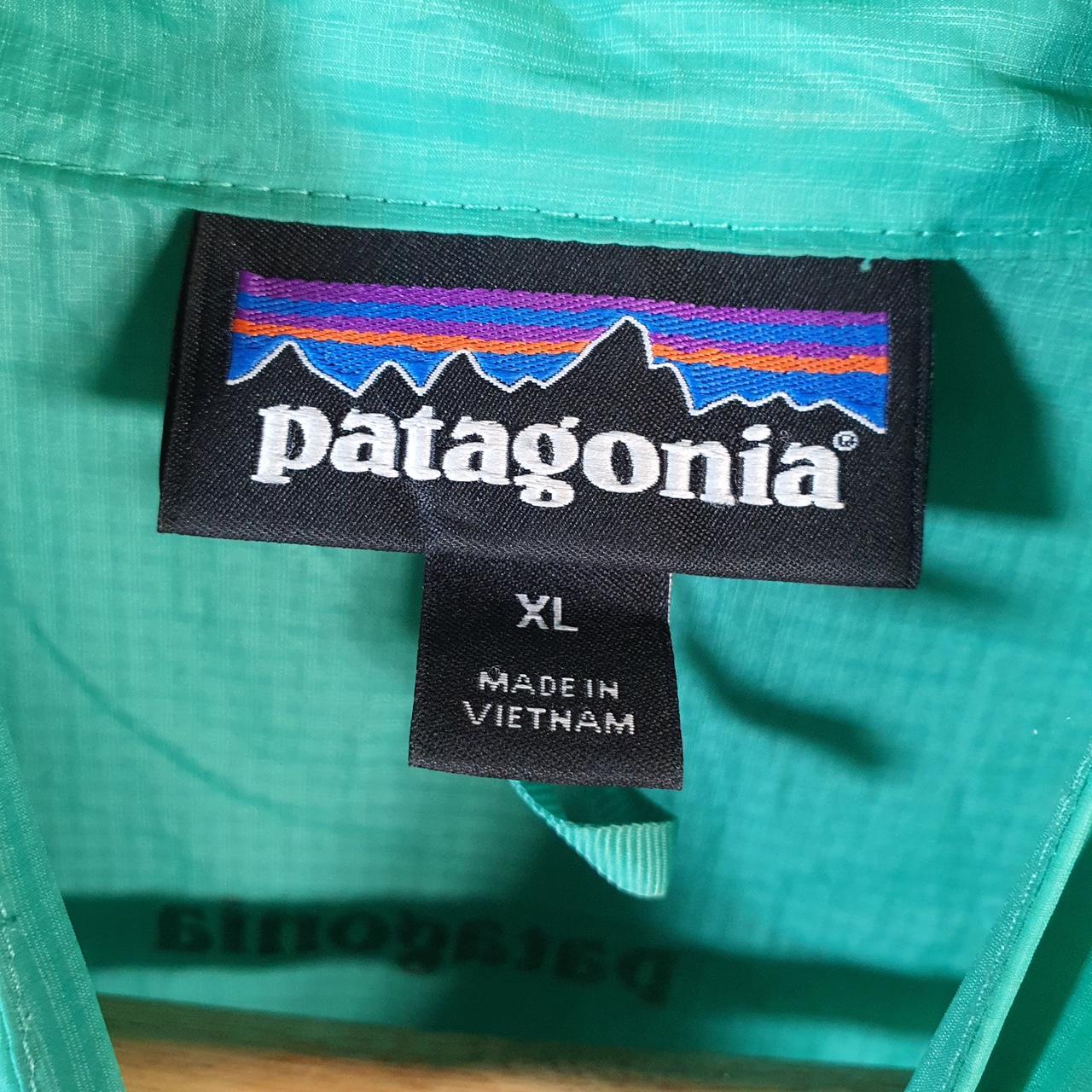 Vintage Patagonia Shell Jacket Womens XL Blue 1/4 Button Lightweight Windbreaker