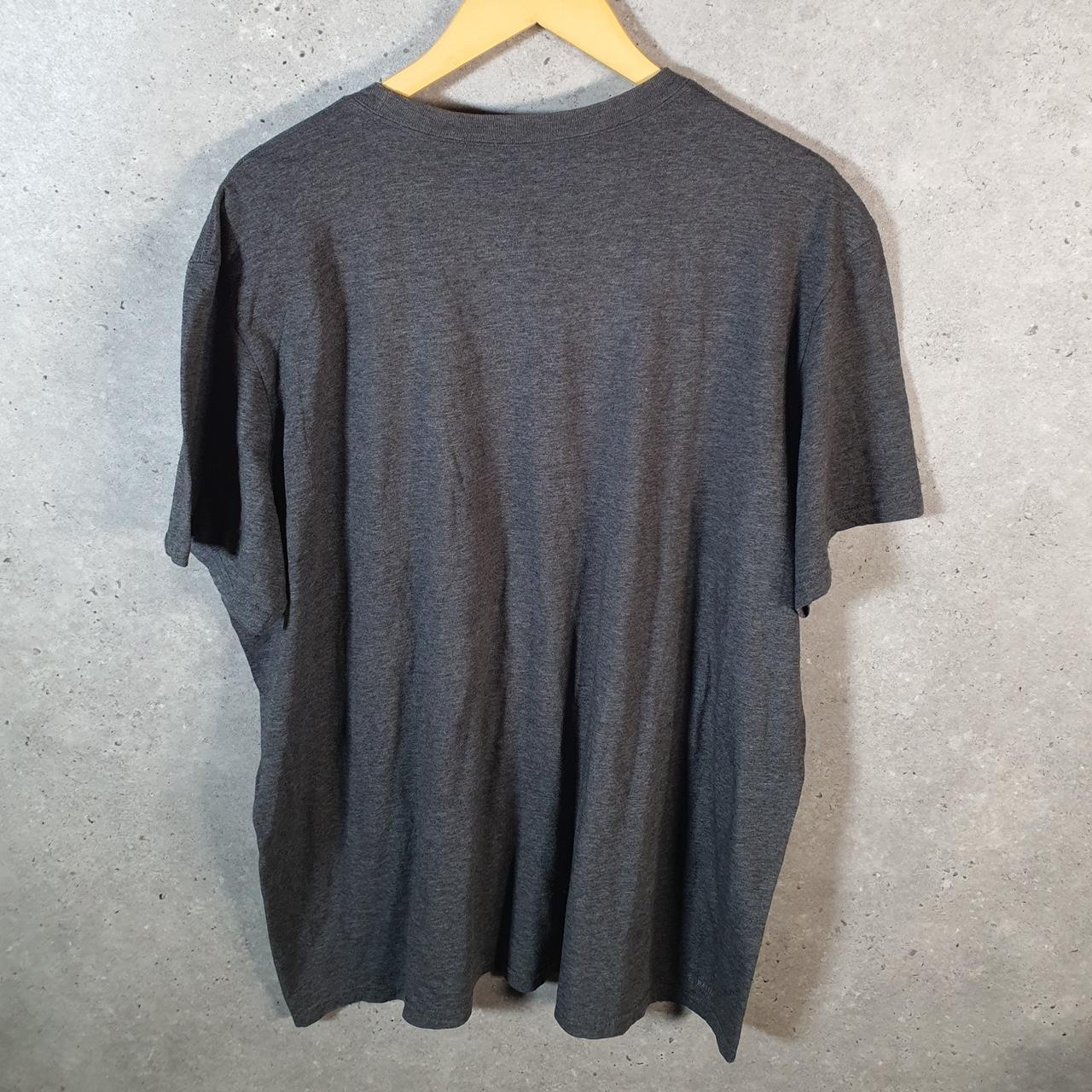 Vintage Adidas Go To Performance Tee T Shirt Men’s 2XL Grey Three Stripes Logo Athletic