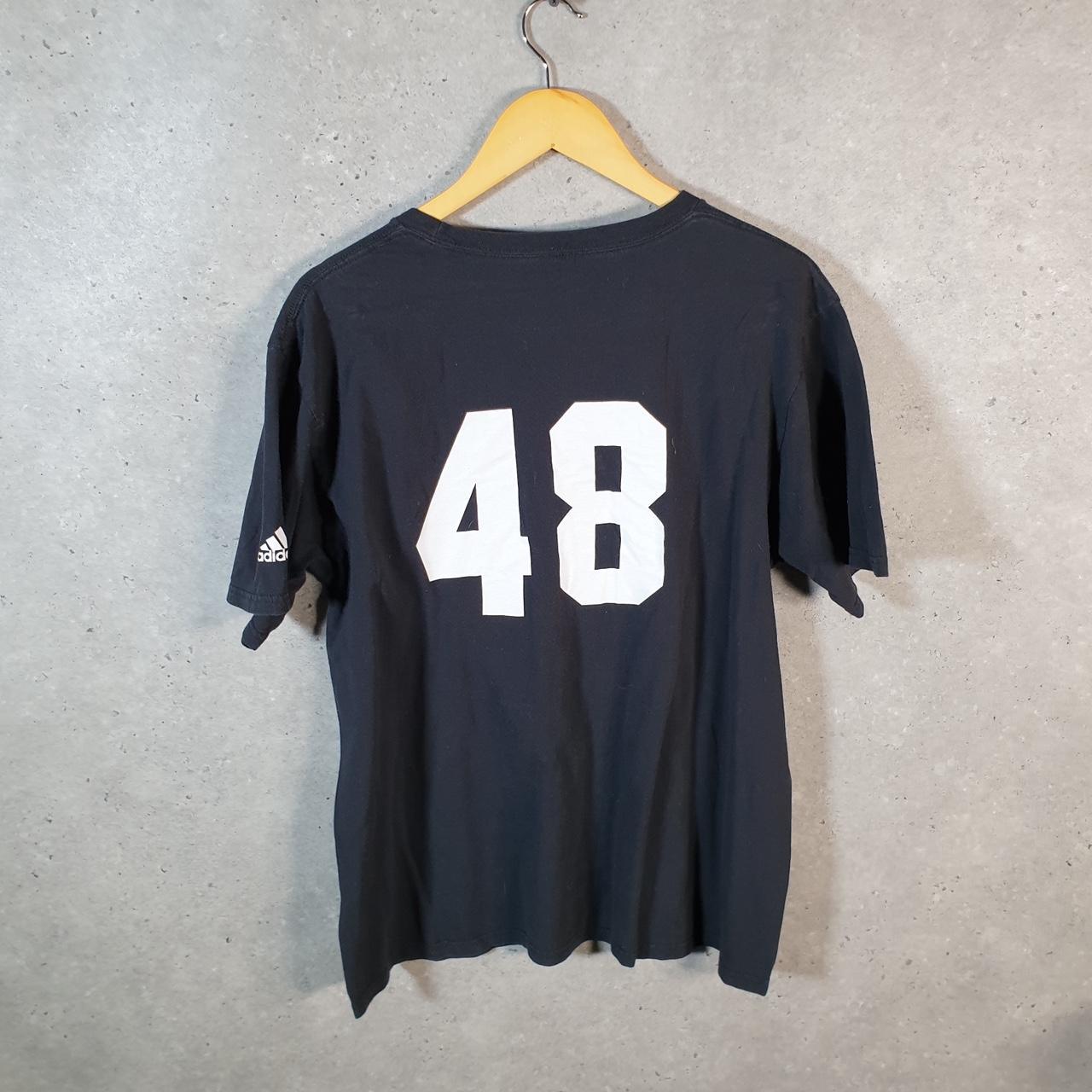 Vintage Adidas Go Tee Spellout T Shirt Shirt Men’s Large Black Three Stripes Logo Athletic C9691