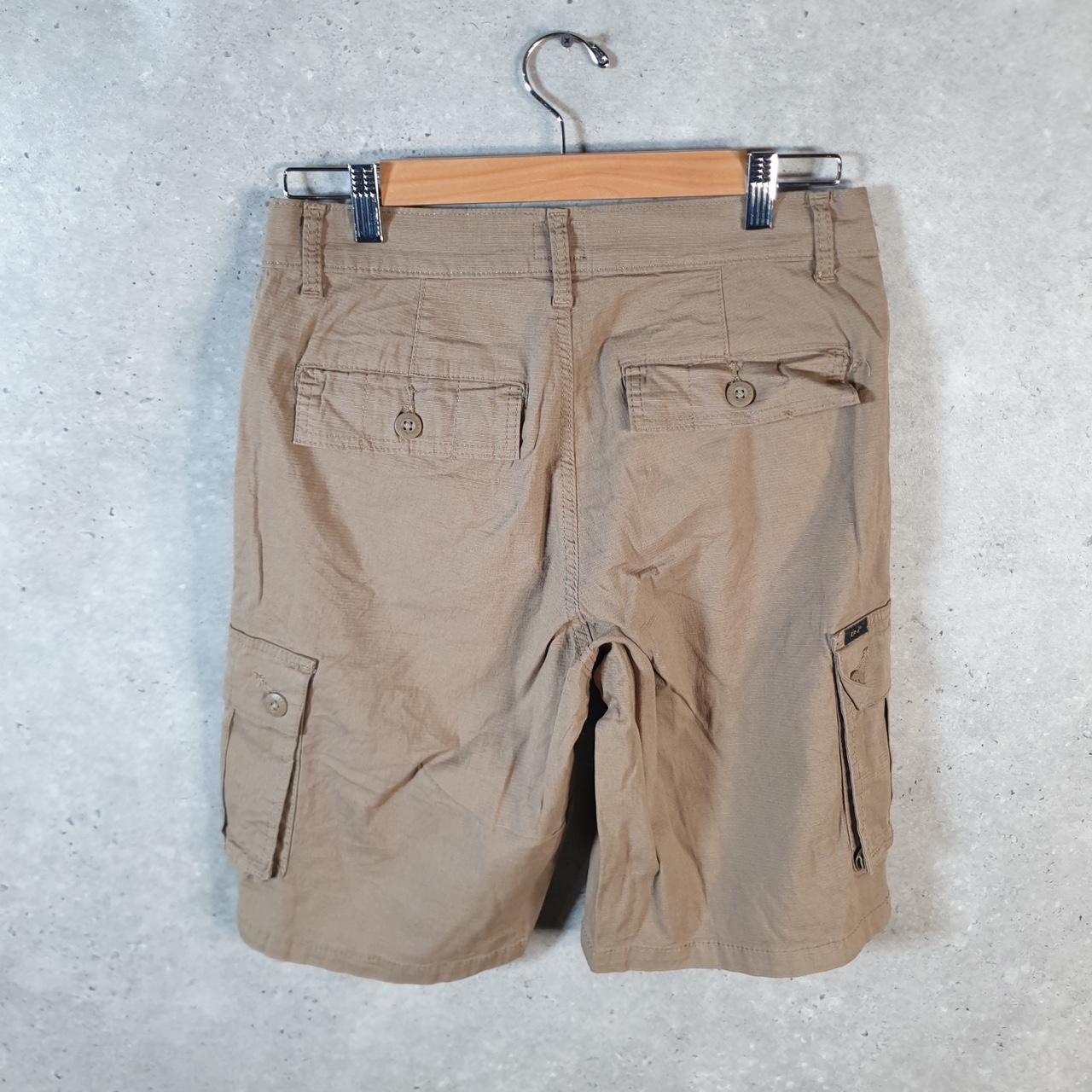 Vintage Lee Chino Shorts Jorts Cargo Mens W29 Brown Baggy Cotton