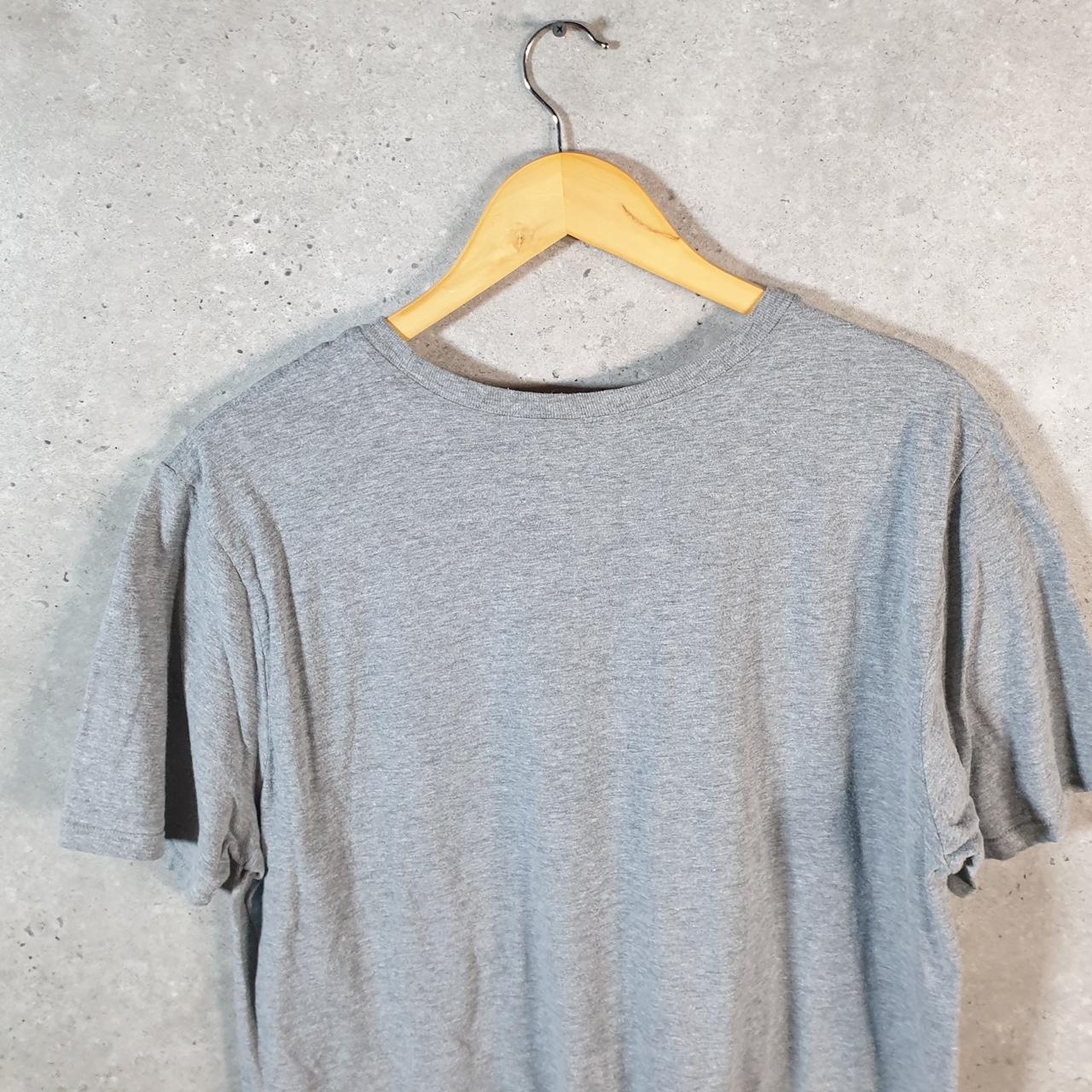 Vintage Nike T Shirt Men’s Large Grey Printed Single Swoosh Logo Athletic C8247