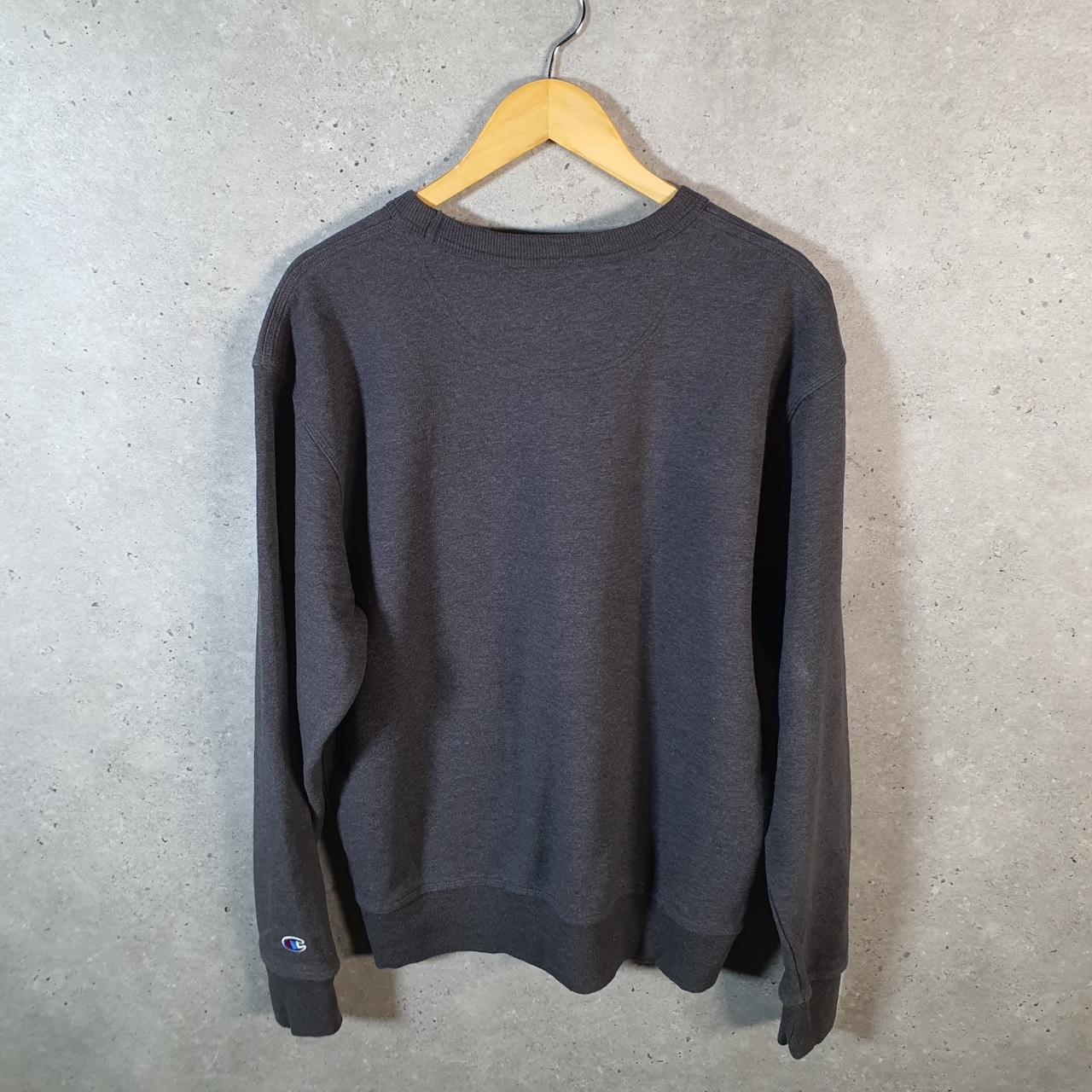 Vintage Champion Sweatshirt Men’s Medium Grey USA Pullover Spellout Logo