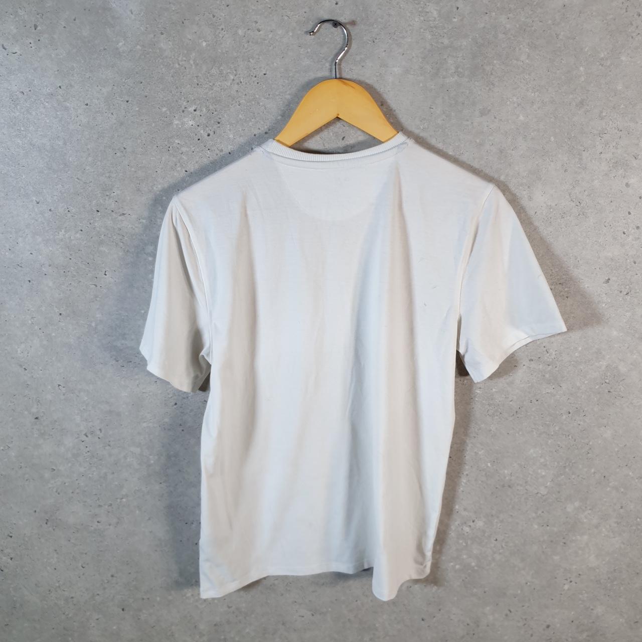 Vintage Fila Spellout T Shirt Men’s Small White Logo Athletic Casual