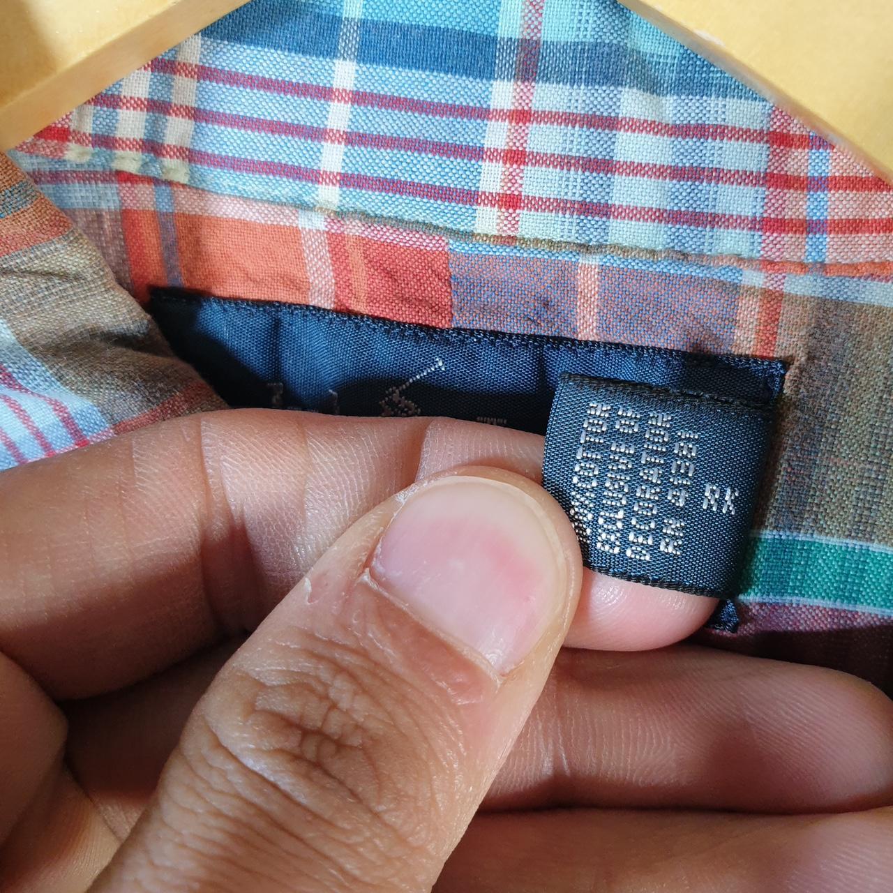 Vintage Ralph Lauren Button Down Shirt Men’s Medium Blue Checkered Classic Fit Cotton Pony