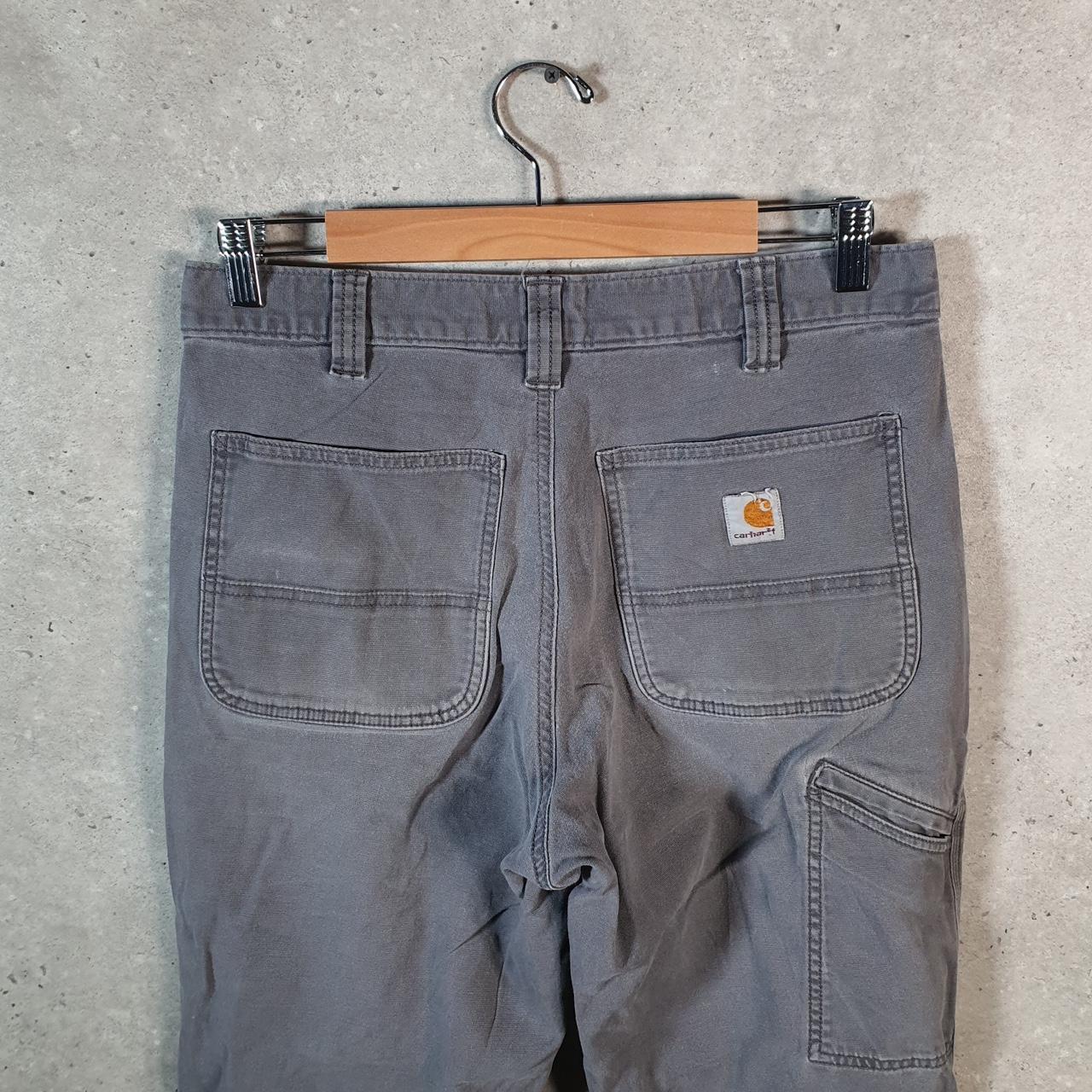 Vintage Carhartt Carpenter Trousers Mens W32 L32 Grey Relaxed Fit Workwear USA