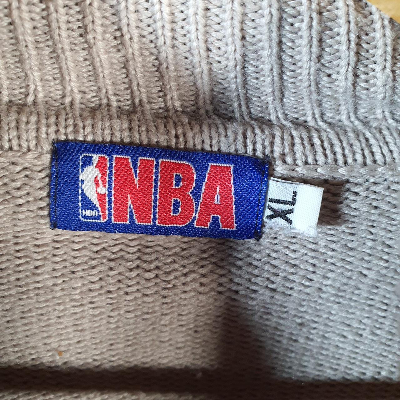 Vintage NBA Badges 90s Knit Sweater Men’s XL Brown Y2K Pullover American