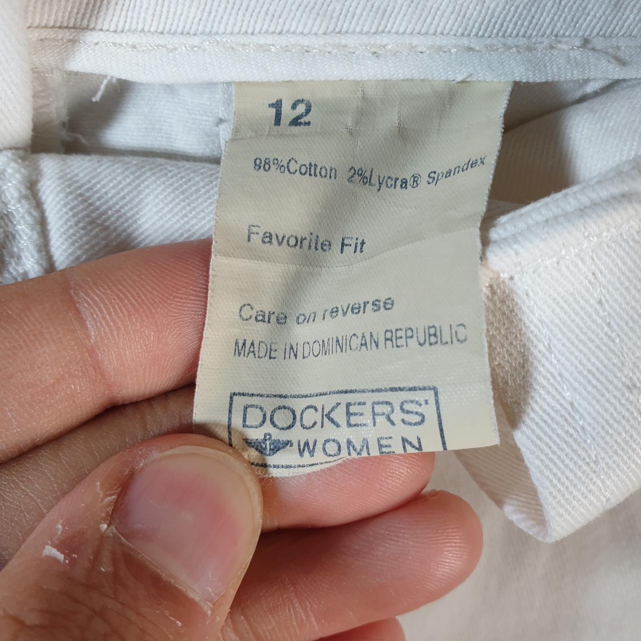 Vintage Dockers Shorts Jorts Cargo Womens W32 White Baggy Cotton