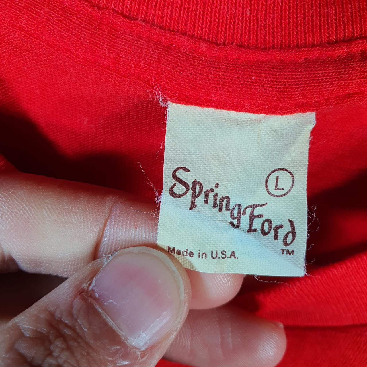 Vintage Springford Texas Uni Intramurals 90s USA Single Stitch T Shirt Men’s Large Red
