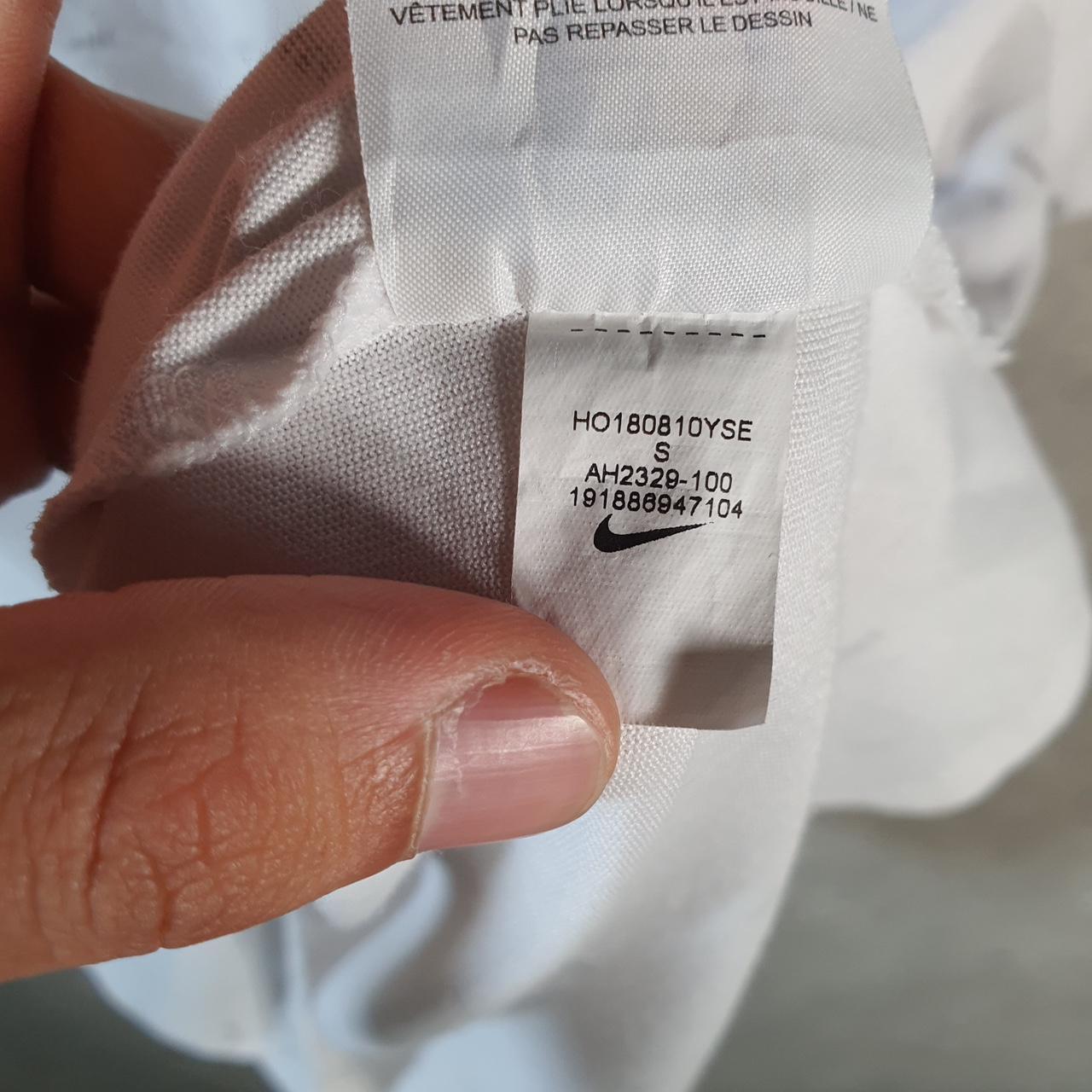 Vintage Nike Dri Fit T Shirt Mens Small White Printed Logo Swoosh Athletic