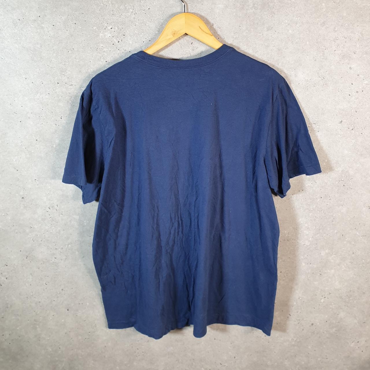 Vintage Nike T Shirt Men’s XL Blue Printed Single Swoosh Logo Athletic C8266