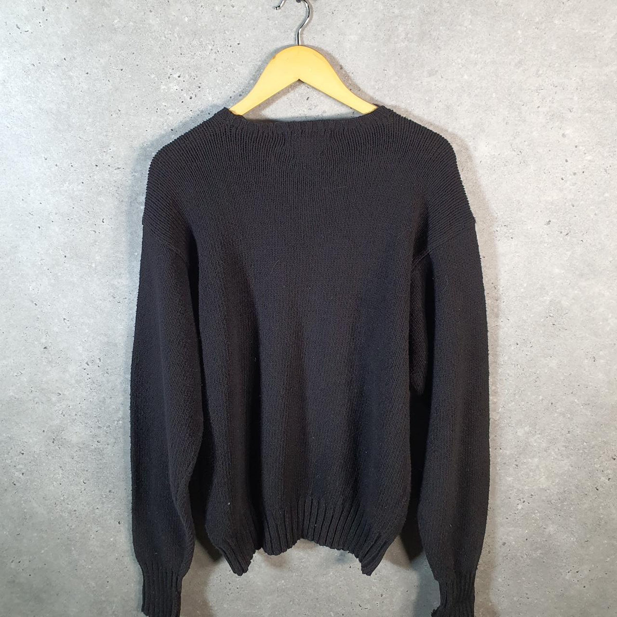 Vintage Ralph Lauren Polo Heavyweight Sweatshirt Men’s Large Black Pullover Pony C8847