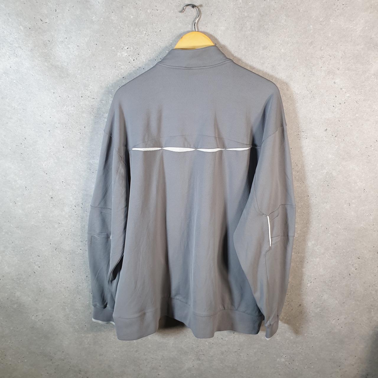 Vintage Nike Team Dri Fit Windbreaker Track Jacket Mens 2XL Grey USA Swoosh Full Zip USA