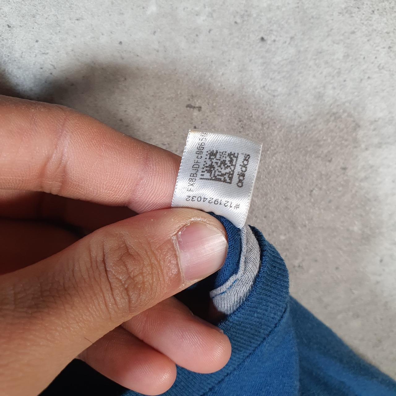 Vintage Adidas Go To Performance T Shirt Men’s Large Blue Three Stripes Logo Athletic