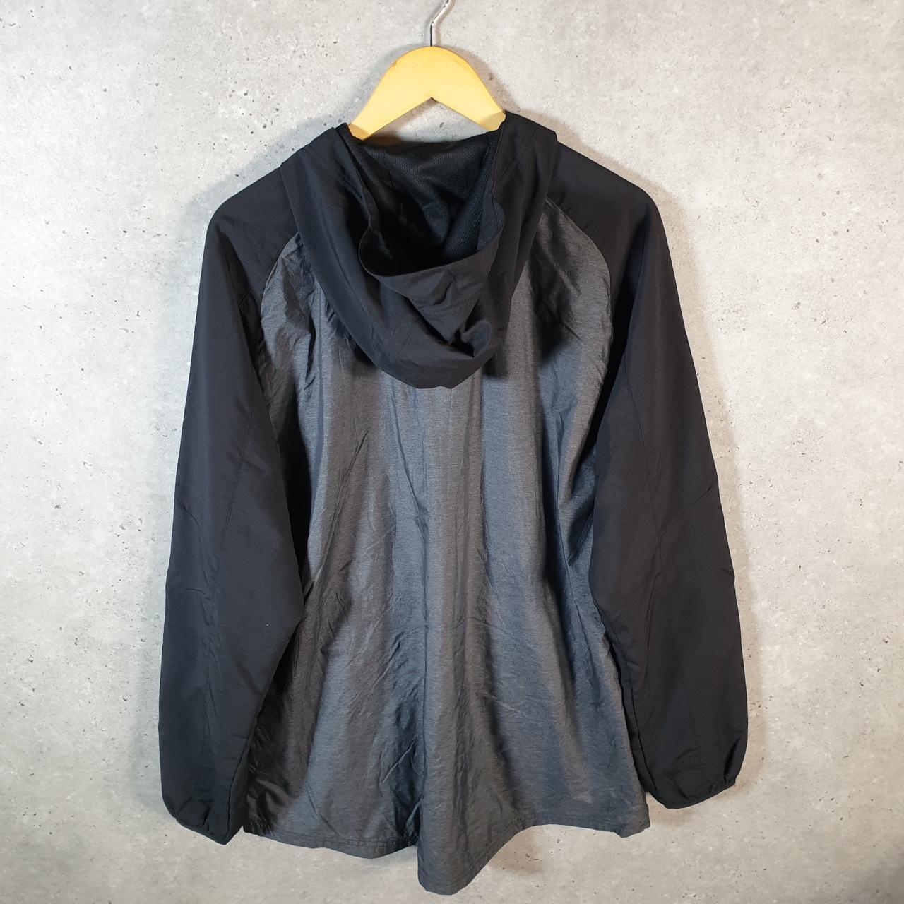 Vintage Adidas Windbreaker Track Jacket Mens Large Grey USA Three Stripes Full Zip