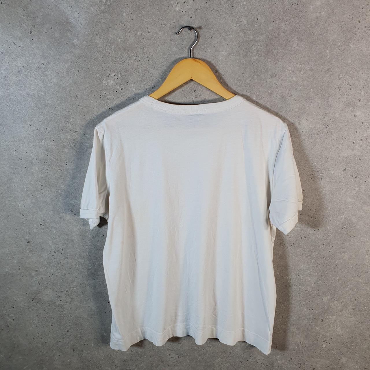 Vintage Zara Disney Land Mickey Mouse T Shirt Men’s Large White Logo Graphic Cartoon