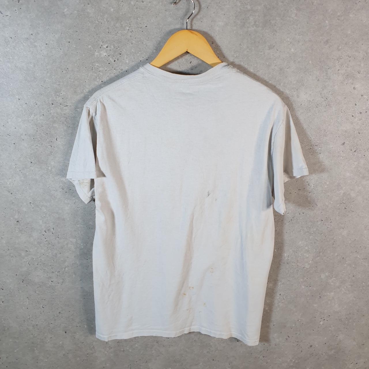 Vintage Adidas Trefoil Retro T Shirt Mens Medium White Three Stripes Logo Athletic