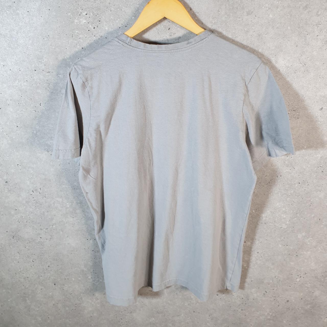 Vintage Adidas Spellout T Shirt Men’s Medium Grey Three Stripes Logo Athletic