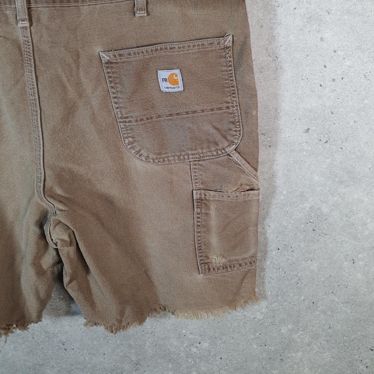 Vintage Carhartt Baggy Carpenter Shorts Jorts Cargo Men’s W40 Brown Loose Fit Workwear Big Fish Vintage
