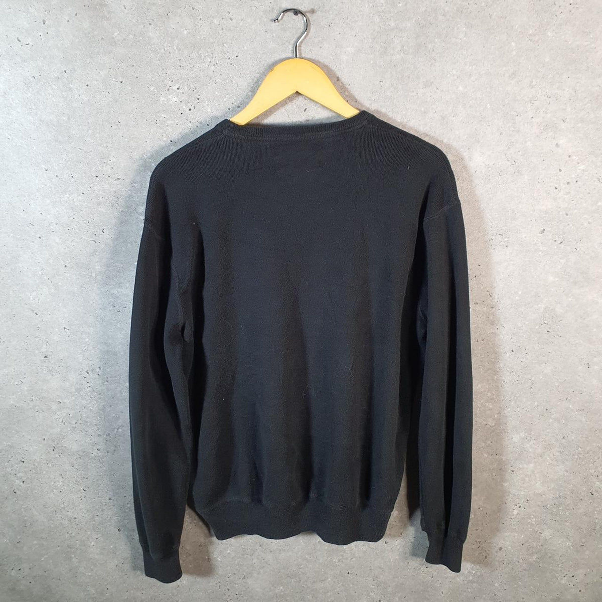 Vintage Ralph Lauren Polo Heavyweight Sweatshirt Men’s Medium Black Pullover Pony C8845