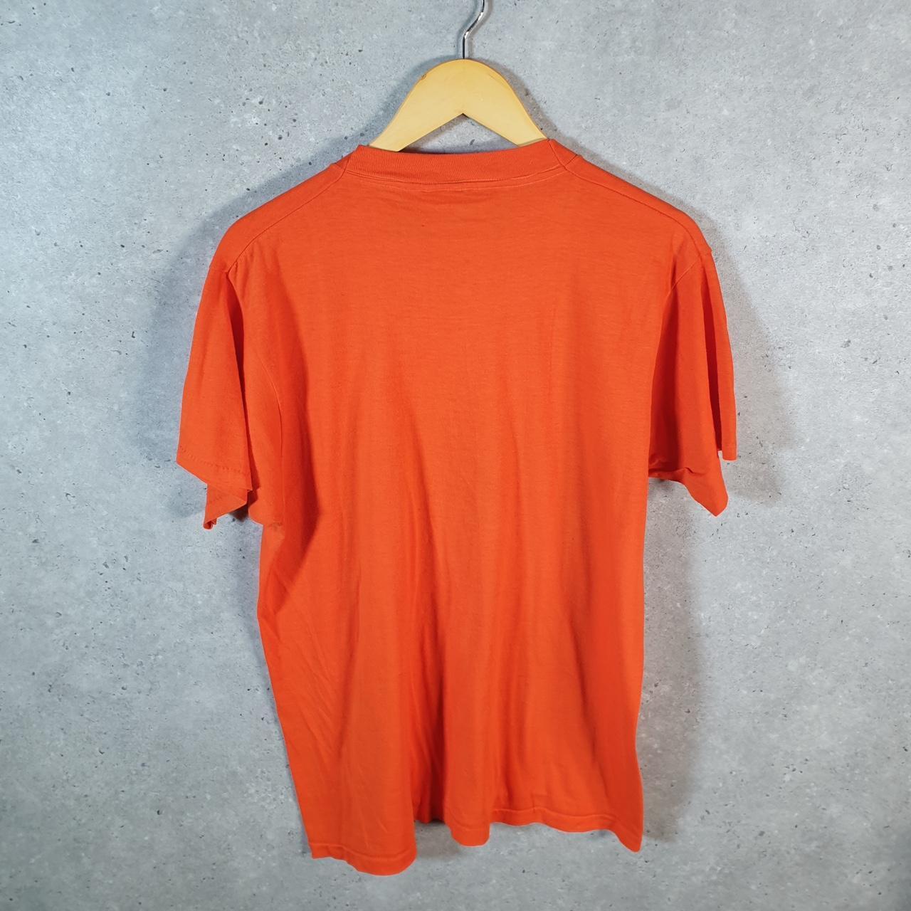 Vintage 1983 Orange Bowl Miami Florida LSU Neb Single Stitch T Shirt Men’s Small Orange