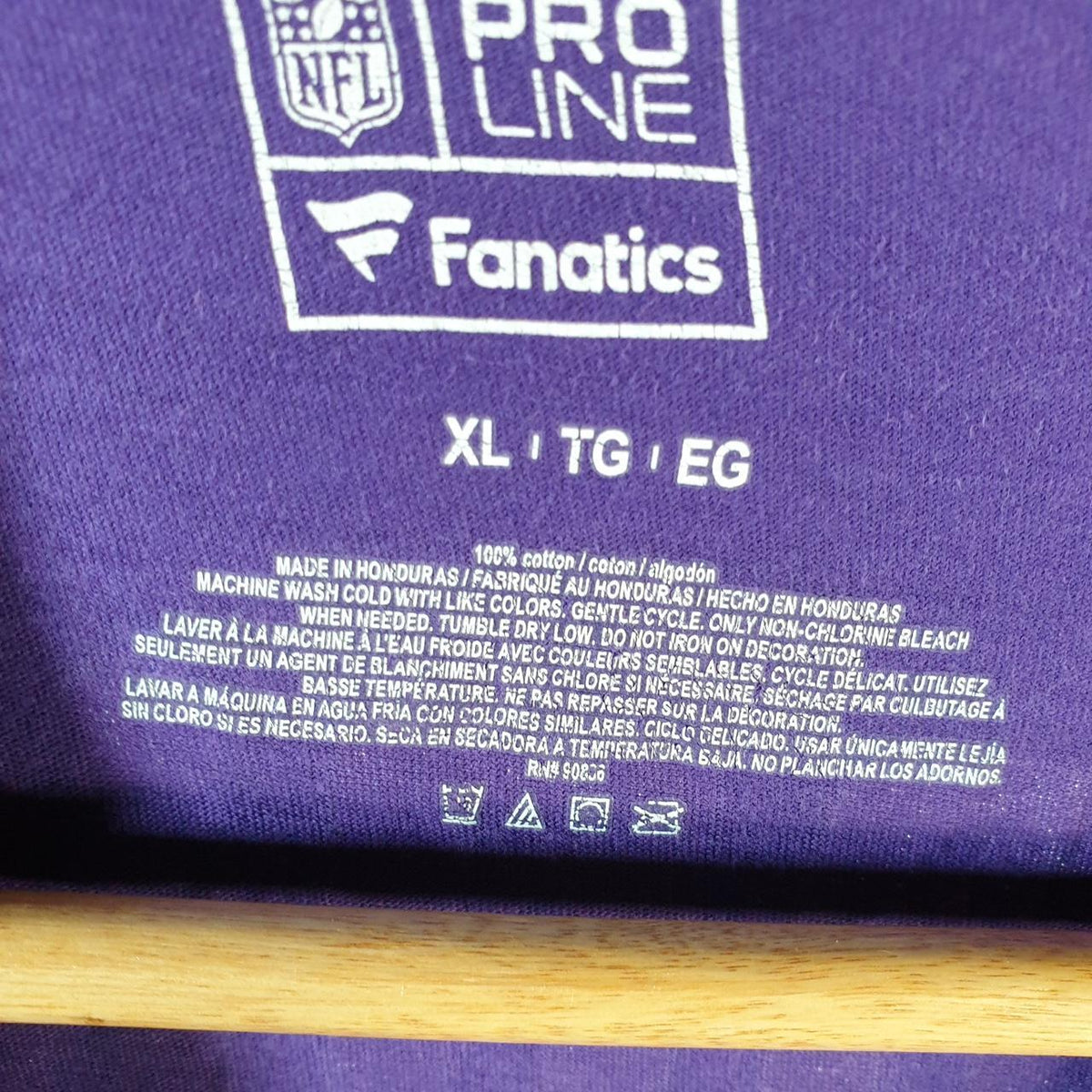 Vintage NFL Minnesota Vikings T Shirt Mens XL Purple Cook 33 Logo Pro Sport