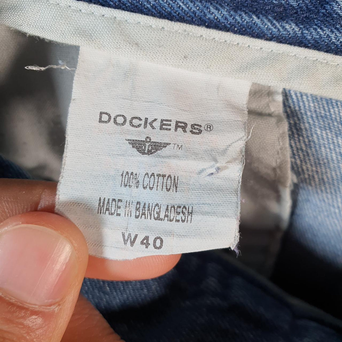 Vintage Dockers Baggy Shorts Jorts Cargo Men’s W40 Blue Relaxed Denim A4566