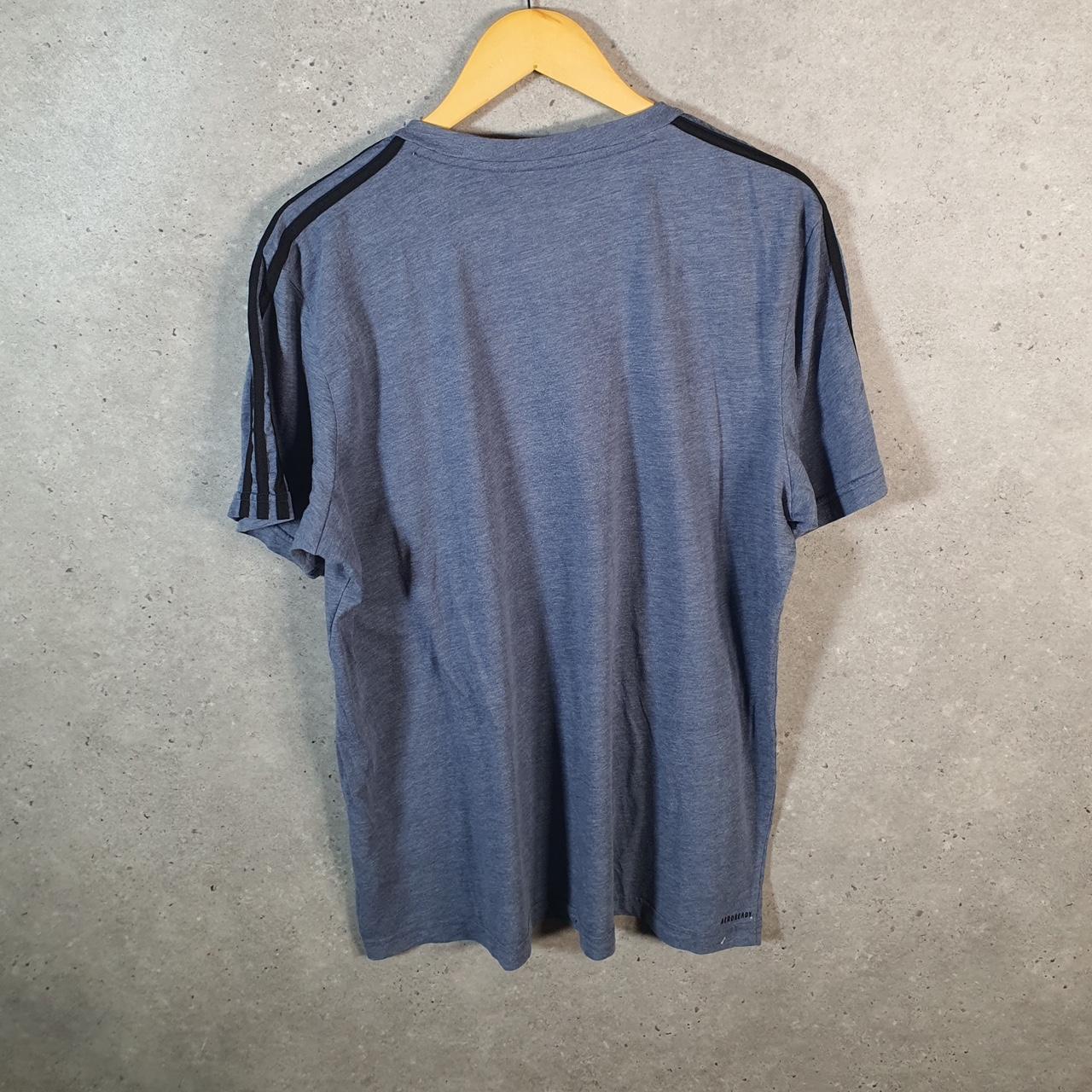 Vintage Adidas Amplifier T Shirt Shirt Men’s XL Grey Three Stripes Logo Athletic C9720