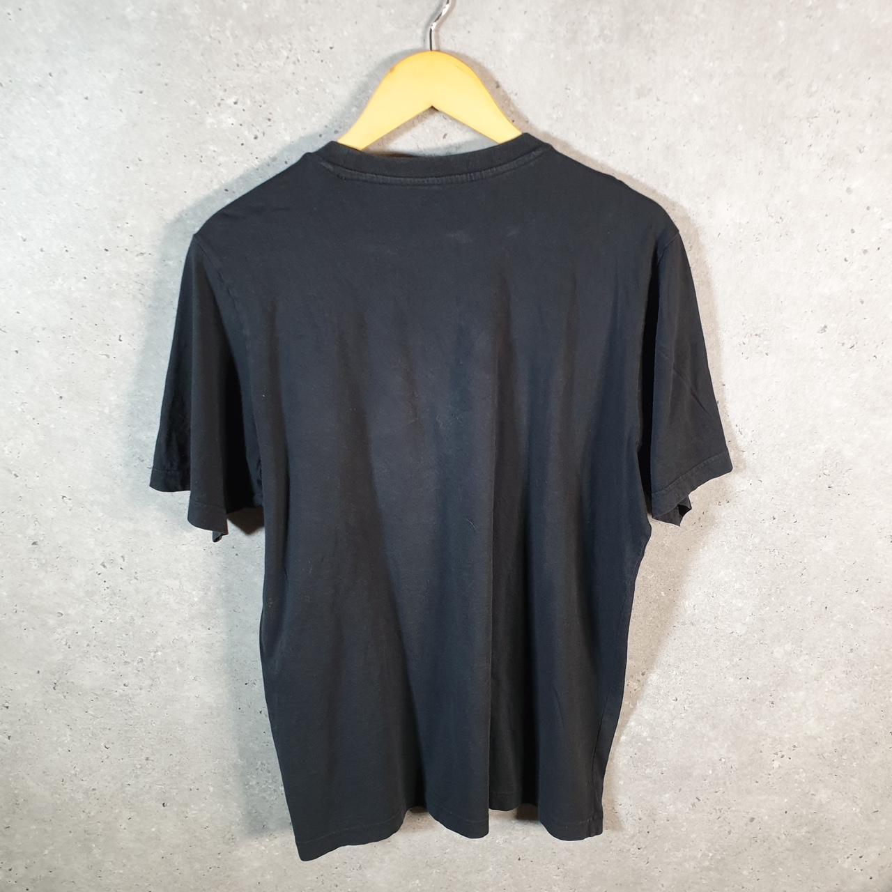 Vintage Adidas T Shirt Men’s Large Graphic Black Three Stripes Logo Athletic