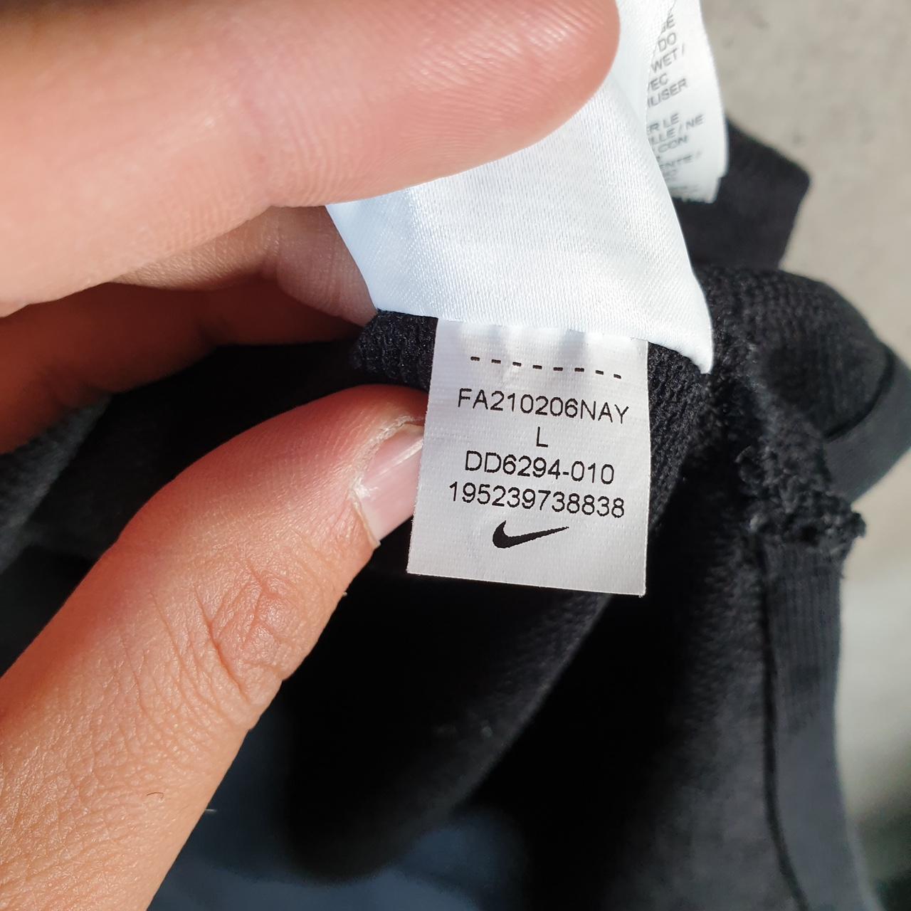 Vintage Nike Dri Fit Hoodie Womens Large Black Swoosh Y2K Pullover Sweatshirt Logo