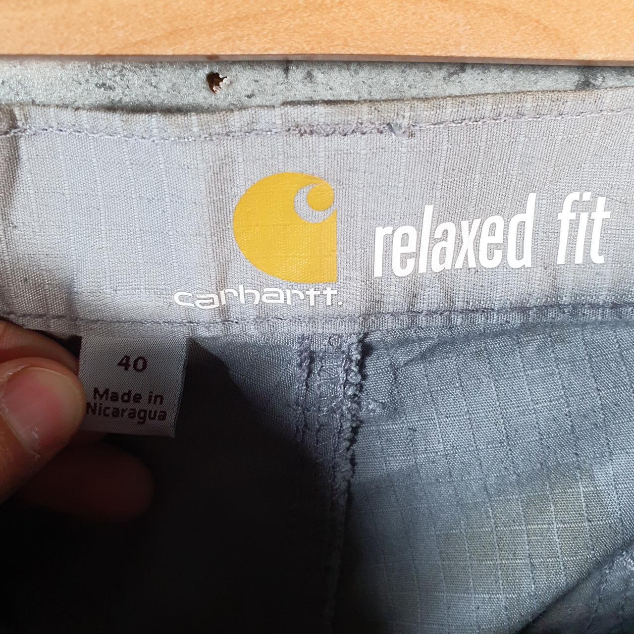 Vintage Carhartt Baggy Carpenter Shorts Jorts Cargo Men’s W40 Grey Relaxed Fit Workwear A4876