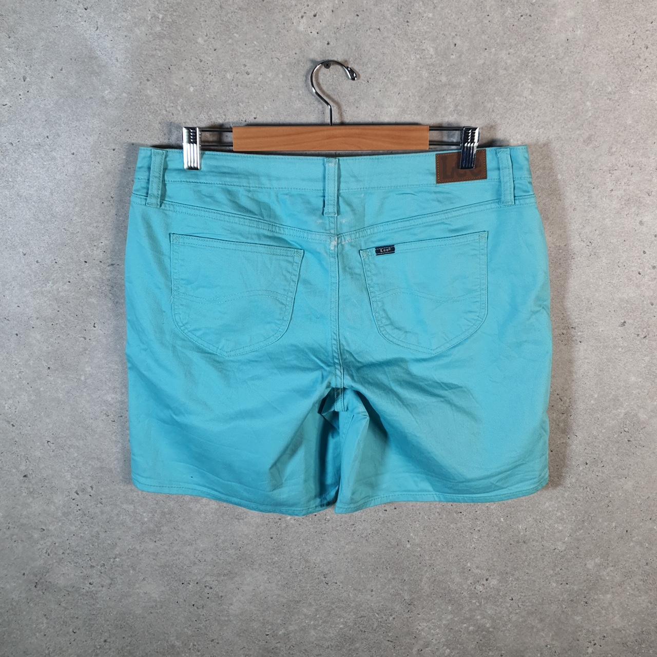 Vintage Lee Baggy Shorts Jorts Cargo Womens W36 Blue Relaxed Cargo