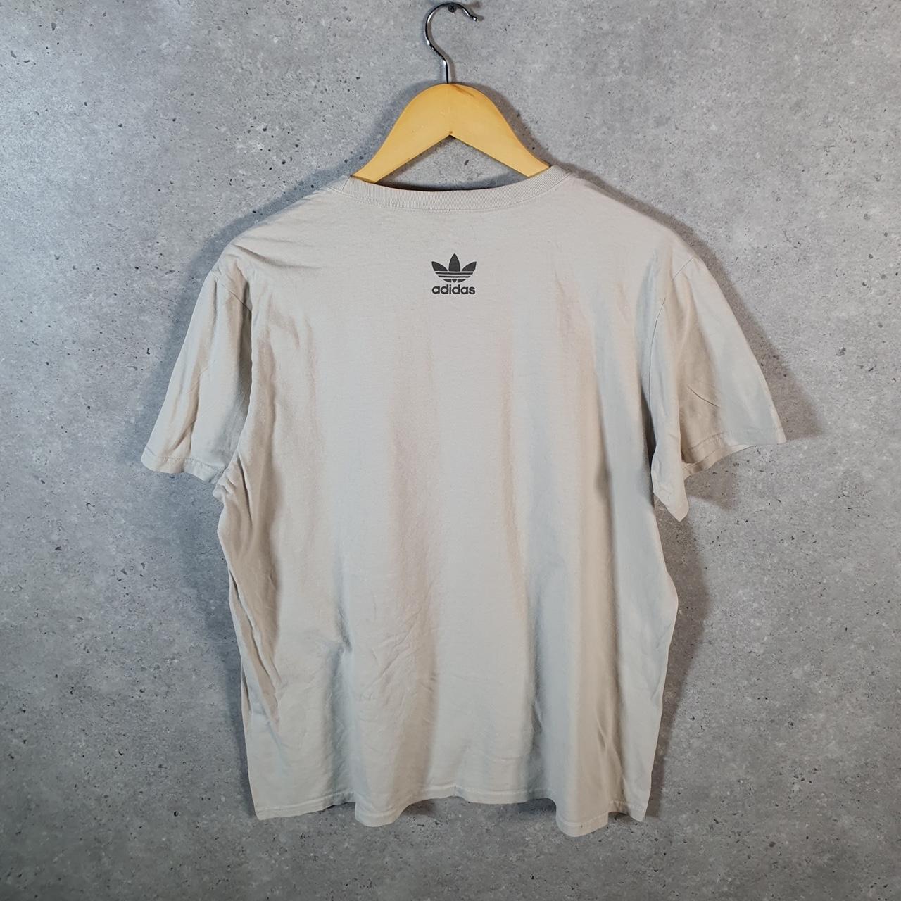Vintage Adidas Trefoil Retro T Shirt Men’s Large Brown Three Stripes Logo
