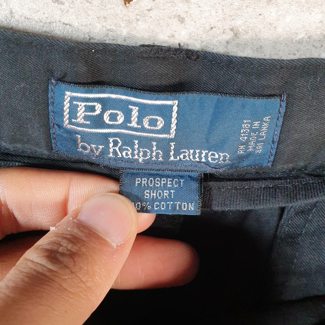 Vintage Ralph Lauren Polo Chino Shorts Jorts Cargo Mens W34 Black Baggy Cotton