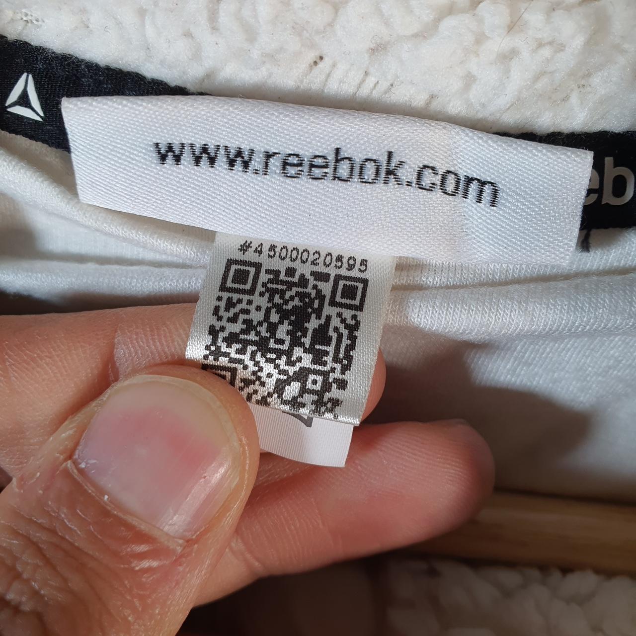 Reebok Full Zip Fleece Sweatshirt Mens Large Beige Embroidered Logo