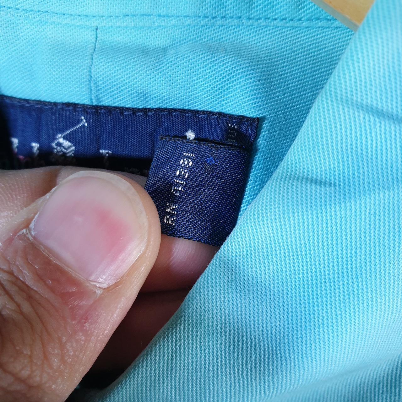 Vintage Ralph Lauren Button Down Shirt Men’s Small Blue Short Sleeve Pony Cotton