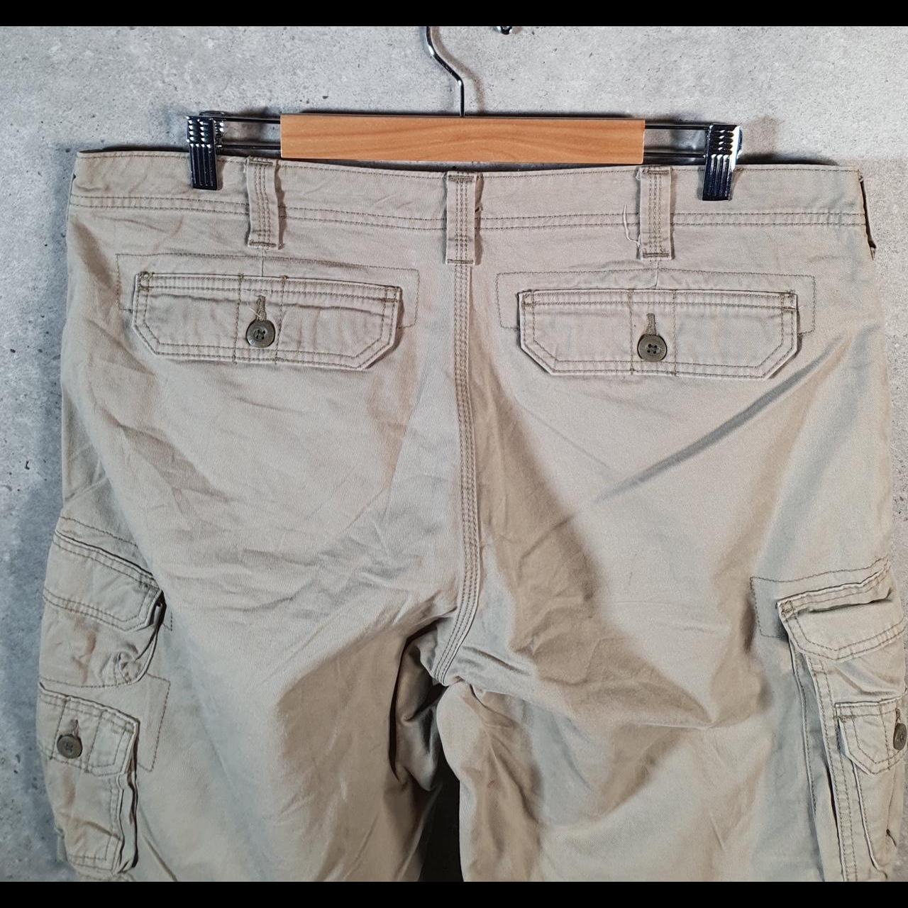 Vintage Lee Chino Shorts Jorts Cargo Mens W38 Brown Baggy Cotton A4430